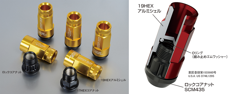 KYO-EI(協永産業) LEGGDURA RACING Shell Type Lock & Nut Set(RL53